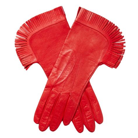 ysl leather gloves